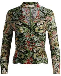 Alice + Olivia - Blusa Portia Con Stampa Paisley E Ruches - Lyst