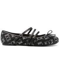 Pinko - Crystal-Embellished Ballet Flats - Lyst