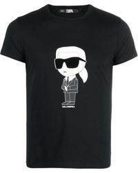 Karl Lagerfeld - Ikonik 2.0 Organic-cotton T-shirt - Lyst