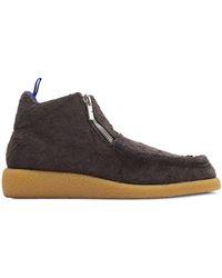 Burberry - Chance Suede Boots - Lyst