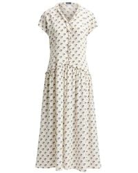Polo Ralph Lauren - Ruffled Floral Midi Dress - Lyst