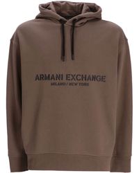 Armani Exchange - Hoodie en coton à logo imprimé - Lyst