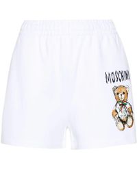 Moschino - Shorts Con Stampa Teddy Bear - Lyst