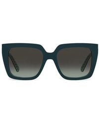 Love Moschino - Lunettes De Soleil Carrées À Plaque Logo - Lyst
