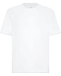 Brunello Cucinelli - T-shirt en coton à design superposé - Lyst