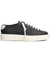 Doucal's - Pebbled-Leather Sneakers - Lyst