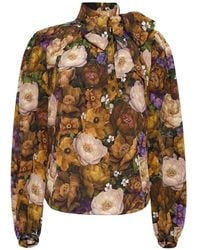 Adam Lippes - Joan Floral-Print Silk Blouse - Lyst