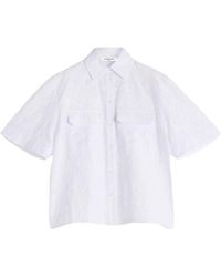 Maison Kitsuné - Broderie Anglaise Boxy Short Sleeve Shirt - Lyst
