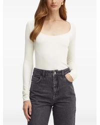 BOSS - スクエアネック ロングtシャツ - Lyst