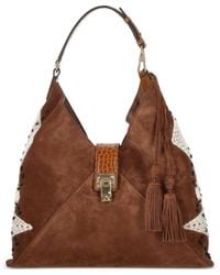 Ermanno Scervino - Schultertasche aus Wildleder mit Strickdetail - Lyst