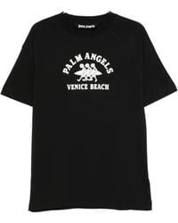 Palm Angels - Venice Beach Graphic-Print T-Shirt - Lyst