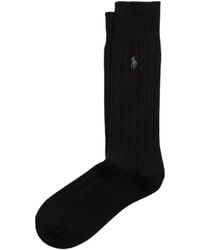 Polo Ralph Lauren - Rib-Knit Wool-Blend Boot Socks - Lyst