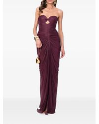 Ana Radu - Ruched Cut-Out Maxi Dress - Lyst