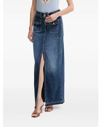 Guess - Pocket-Split Denim Skirt - Lyst