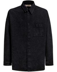 Marni - Chemise En Coton À Patch Logo - Lyst