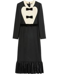 Valentino Garavani - Bow-Detail Midi Dress - Lyst
