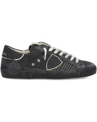 Philippe Model - Prsx Suede-Panelled Low-Top Sneakers - Lyst