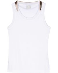 Paul Smith - Contrasting Border Cotton Tank Top - Lyst