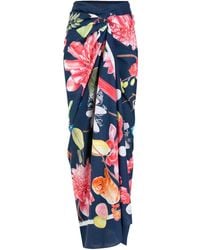 Isolda - Floral-print Cotton Sarong - Lyst