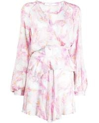 IRO - Textured-Finish Floral-Print Dress - Lyst