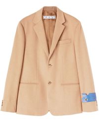 Off-White c/o Virgil Abloh - Embroidered-Logo Single-Breasted Blazer - Lyst