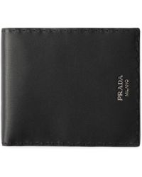Prada - Antiqued-Leather Wallet - Lyst