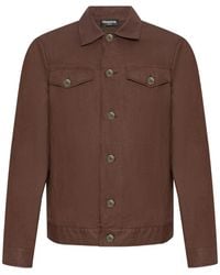 Franzese Collection - Chaqueta De Lino Con Bolsillos Con Solapa - Lyst