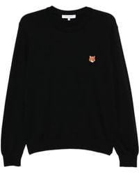 Maison Kitsuné - Fox Head Wool Crewneck Sweater - Lyst