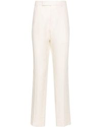 Zegna - Pleated Linen Tailored Trousers - Lyst