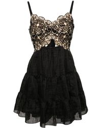 Sandro - Broderie-anglaise Tiered Minidress - Lyst