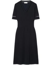 Tory Burch - Kleid mit V-Ausschnitt - Lyst