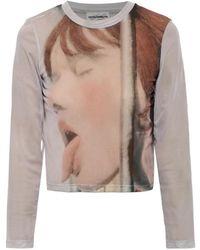 Carne Bollente - Graphic-Print Mesh Top - Lyst