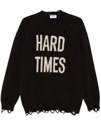 Moschino - Distressed Crew-Neck Sweater - Lyst