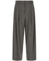 Brunello Cucinelli - Tropical Luxury Wool Tailored Trousers With Monili - Lyst