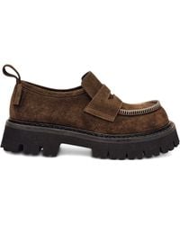 Moschino - Loafers Met Rits En Chunky Zool - Lyst