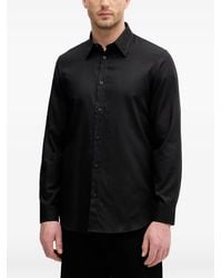 ARMANI EXCHANGE - Logo-Jacquard Long-Sleeve Shirt - Lyst