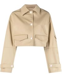 Nanushka - Bracha Cropped Shirt Jacket - Lyst