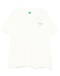 flâneur - Logo-Detail T-Shirt - Lyst