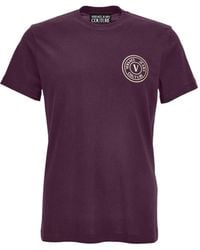 Versace Jeans Couture - V-Emblem Logo-Print T-Shirt - Lyst