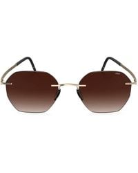 Silhouette - Geometric-Frame Sunglasses - Lyst