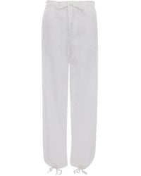 Victoria Beckham - Pantalon Droit À Lien De Resserrage - Lyst