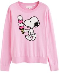 Chinti & Parker - Snoopy Ice Cream Intarsien-Pullover - Lyst