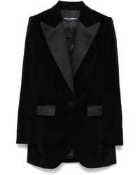 Dolce & Gabbana - Cotton Velvet Single-Breasted Turlington Tuxedo Jacket - Lyst