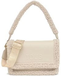 Tous - シアリングトリム サッチェルバッグ - Lyst