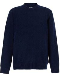NN07 - Lee Ribbed-Trim Knitted Sweater - Lyst