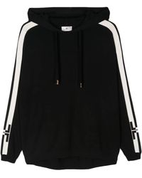 Elisabetta Franchi - Side-Stripe Hooded Jumper - Lyst