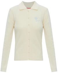KENZO - Tulip Logo-Embroidered Button-Down Cotton Cardigan - Lyst