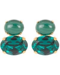 Jennifer Behr - Yvette オーバルクリスタル ピアス - Lyst