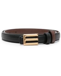 Etro - Leren Riem Met Logogesp - Lyst