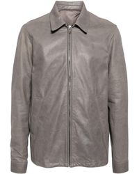 Rick Owens - Washed leather jacket - Lyst